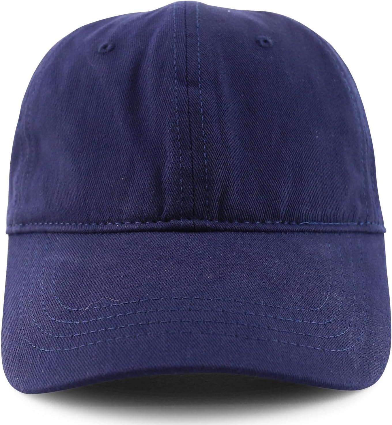 imageTrendy Apparel Shop Oversize XL Casual Plain 6 Panel Unstructured Cotton Dad HatNavy