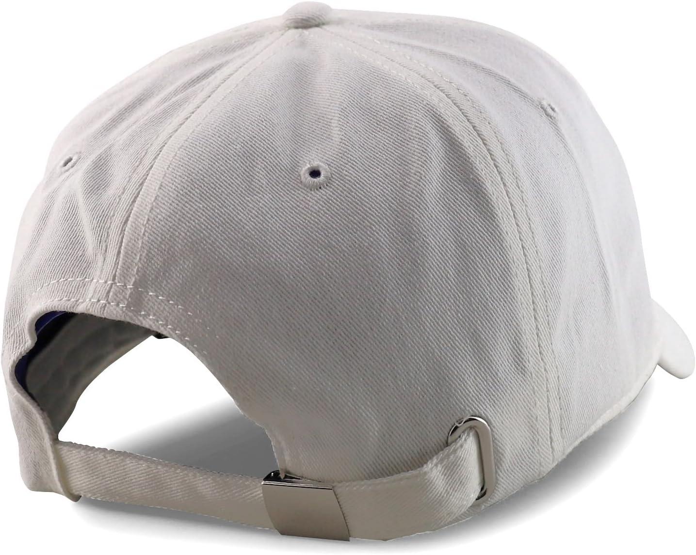 imageTrendy Apparel Shop Oversize XL Casual Plain 6 Panel Unstructured Cotton Dad HatWhite