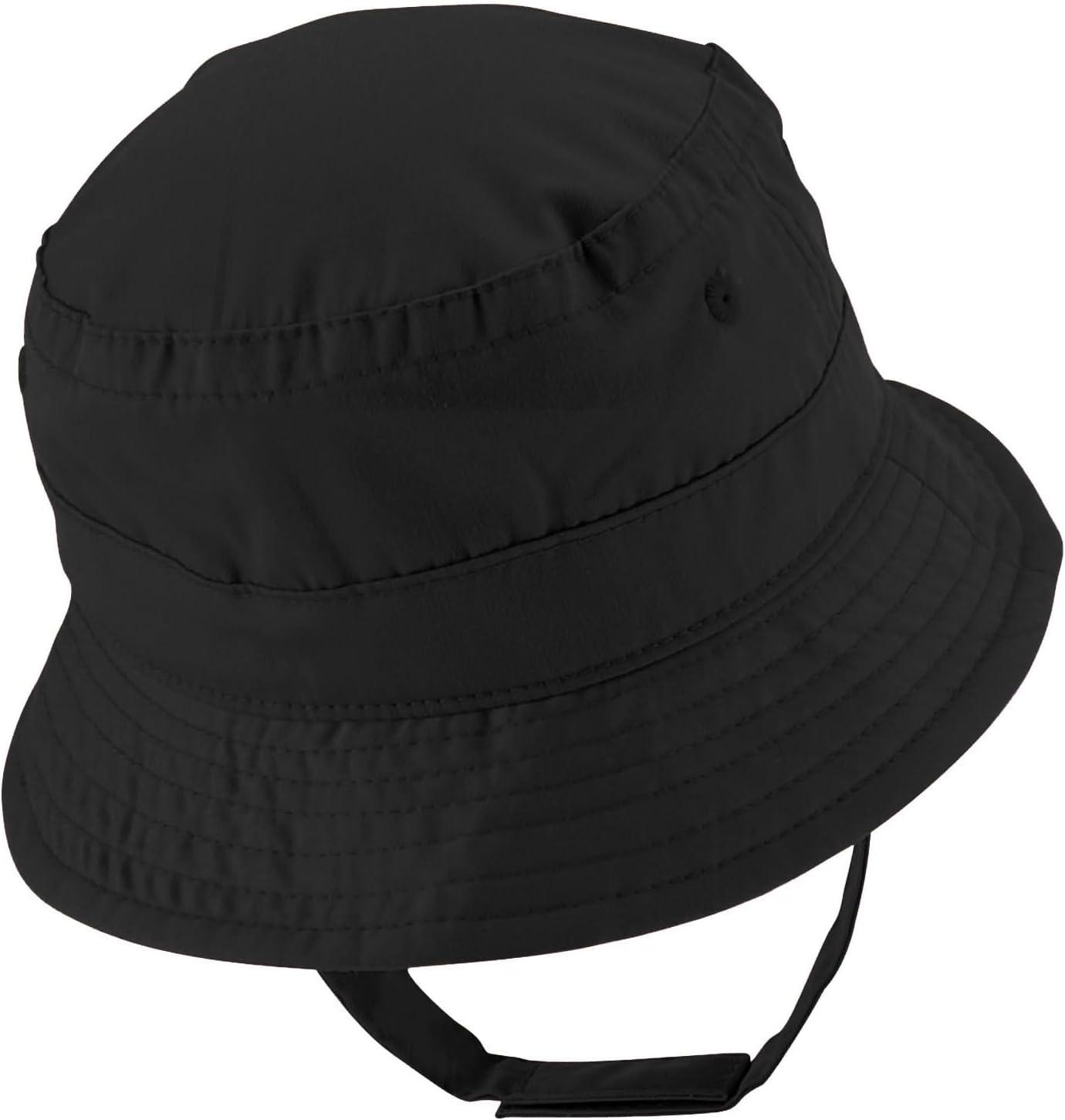imageTrendy Apparel Shop Rainbow Embroidered Patch Infant Lightweight Bucket Hat with Chin StrapBlack