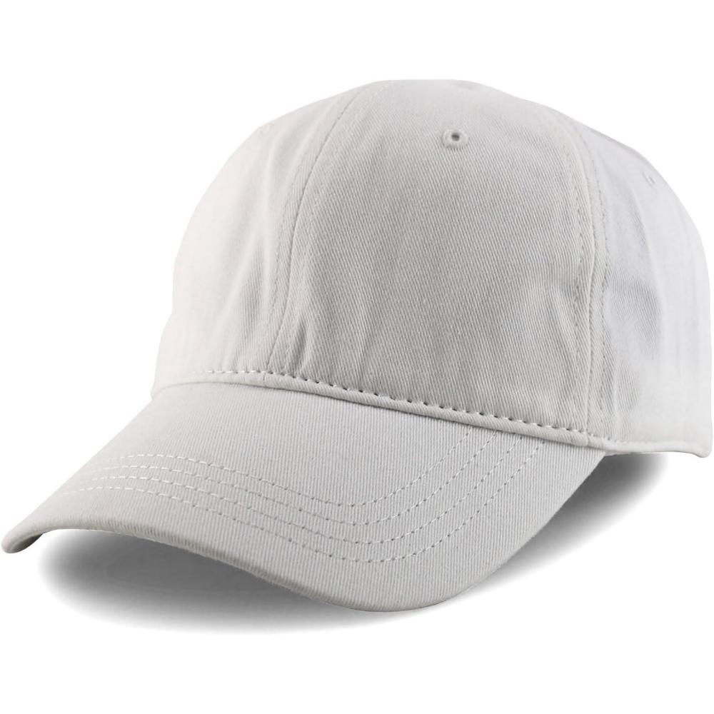 imageTrendy Apparel Shop Oversize XL Casual Plain 6 Panel Unstructured Cotton Dad HatWhite