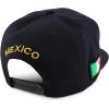 imageTrendy Apparel Shop Cities of Mexico Circular Logo Embroidered Flatbill Snapback Baseball CapDurango Gold  Black