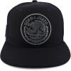 imageTrendy Apparel Shop Cities of Mexico Circular Logo Embroidered Flatbill Snapback Baseball CapGuanajuato Charcoal  Black
