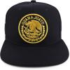 imageTrendy Apparel Shop Cities of Mexico Circular Logo Embroidered Flatbill Snapback Baseball CapGuanajuato Gold  Black
