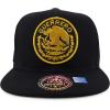 imageTrendy Apparel Shop Cities of Mexico Circular Logo Embroidered Flatbill Snapback Baseball CapGuerrero Gold  Black