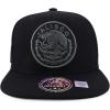 imageTrendy Apparel Shop Cities of Mexico Circular Logo Embroidered Flatbill Snapback Baseball CapJalisco Charcoal  Black