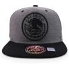 imageTrendy Apparel Shop Cities of Mexico Circular Logo Embroidered Flatbill Snapback Baseball CapJalisco Charcoal  Charcoal Black