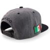 imageTrendy Apparel Shop Cities of Mexico Circular Logo Embroidered Flatbill Snapback Baseball CapJalisco Charcoal  Charcoal Black