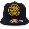 imageTrendy Apparel Shop Cities of Mexico Circular Logo Embroidered Flatbill Snapback Baseball CapJalisco Gold  Black