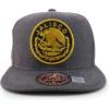 imageTrendy Apparel Shop Cities of Mexico Circular Logo Embroidered Flatbill Snapback Baseball CapJalisco Gold  Charcoal