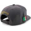 imageTrendy Apparel Shop Cities of Mexico Circular Logo Embroidered Flatbill Snapback Baseball CapMexico Gold  Charcoal
