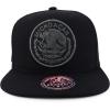 imageTrendy Apparel Shop Cities of Mexico Circular Logo Embroidered Flatbill Snapback Baseball CapMichoacan Charcoal  Black