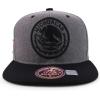 imageTrendy Apparel Shop Cities of Mexico Circular Logo Embroidered Flatbill Snapback Baseball CapMichoacan Charcoal  Charcoal Black