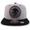 imageTrendy Apparel Shop Cities of Mexico Circular Logo Embroidered Flatbill Snapback Baseball CapMichoacan Grey  Grey Black
