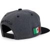 imageTrendy Apparel Shop Cities of Mexico Circular Logo Embroidered Flatbill Snapback Baseball CapSinaloa Charcoal  Charcoal Black