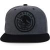 imageTrendy Apparel Shop Cities of Mexico Circular Logo Embroidered Flatbill Snapback Baseball CapSinaloa Charcoal  Charcoal Black