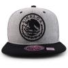 imageTrendy Apparel Shop Cities of Mexico Circular Logo Embroidered Flatbill Snapback Baseball CapSinaloa Grey  Grey Black