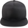 imageTrendy Apparel Shop Oversize XXL Plain 5 Panel Trucker Flat Bill Mesh Snapback CapBlack