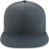 imageTrendy Apparel Shop Oversize XXL Plain 5 Panel Trucker Flat Bill Mesh Snapback CapDark Grey