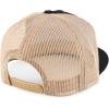 imageTrendy Apparel Shop Structured High Crown 5 Panel Round Flat Bill Trucker CapBlack Khaki