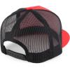 imageTrendy Apparel Shop Structured High Crown 5 Panel Round Flat Bill Trucker CapRed Black