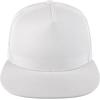 imageTrendy Apparel Shop Structured High Crown 5 Panel Round Flat Bill Trucker CapWhite