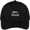 imageTrendy Apparel Shop 100 Trash Embroidered Cap Premium Cotton Dad HatBlack