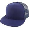 imageTrendy Apparel Shop Oversize XXL Plain 5 Panel Trucker Flat Bill Mesh Snapback CapNavy