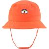 imageTrendy Apparel Shop Rainbow Embroidered Patch Infant Lightweight Bucket Hat with Chin StrapOrange