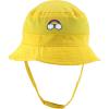imageTrendy Apparel Shop Rainbow Embroidered Patch Infant Lightweight Bucket Hat with Chin StrapYellow