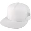imageTrendy Apparel Shop Structured High Crown 5 Panel Round Flat Bill Trucker CapWhite