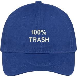 imageTrendy Apparel Shop 100 Trash Embroidered Cap Premium Cotton Dad HatRoyal