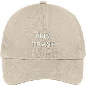 imageTrendy Apparel Shop 100 Trash Embroidered Cap Premium Cotton Dad HatStone