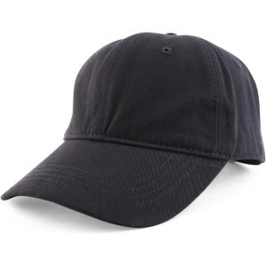 imageTrendy Apparel Shop Oversize XL Casual Plain 6 Panel Unstructured Cotton Dad HatBlack