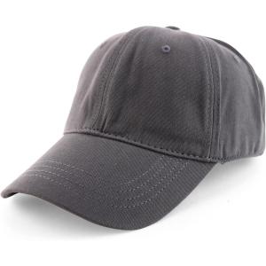 imageTrendy Apparel Shop Oversize XL Casual Plain 6 Panel Unstructured Cotton Dad HatCharcoal