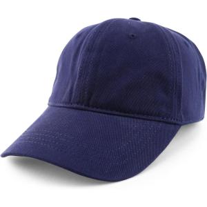 imageTrendy Apparel Shop Oversize XL Casual Plain 6 Panel Unstructured Cotton Dad HatNavy