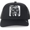 imageTrendy Apparel Shop 5 Panel Animal Design Square Embroidered Trucker CapBlack Black 4