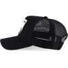 imageTrendy Apparel Shop 5 Panel Animal Design Square Embroidered Trucker CapBlack Black