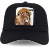 imageTrendy Apparel Shop 5 Panel Animal Design Square Embroidered Trucker CapBlack Black 6