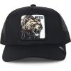 imageTrendy Apparel Shop 5 Panel Animal Design Square Embroidered Trucker CapBlack Black 8
