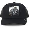 imageTrendy Apparel Shop 5 Panel Animal Design Square Embroidered Trucker CapBlack Black 9