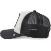 imageTrendy Apparel Shop 5 Panel Animal Design Square Embroidered Trucker CapHgrey Black 7