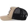imageTrendy Apparel Shop 5 Panel Animal Design Square Embroidered Trucker CapKhaki Black 1