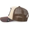 imageTrendy Apparel Shop 5 Panel Animal Design Square Embroidered Trucker CapKhaki Brown 7