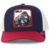 imageTrendy Apparel Shop 5 Panel Animal Design Square Embroidered Trucker CapNavy Red 9