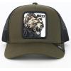 imageTrendy Apparel Shop 5 Panel Animal Design Square Embroidered Trucker CapOlive Black 8