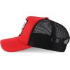 imageTrendy Apparel Shop 5 Panel Animal Design Square Embroidered Trucker CapRed Black 1