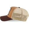 imageTrendy Apparel Shop 5 Panel Animal Design Square Embroidered Trucker CapTan Khaki 6