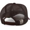 imageTrendy Apparel Shop 5 Panel Animal Design Square Embroidered Trucker CapWhite Brown