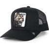 imageTrendy Apparel Shop 5 Panel Animal Design Square Embroidered Trucker CapBlack Black 8