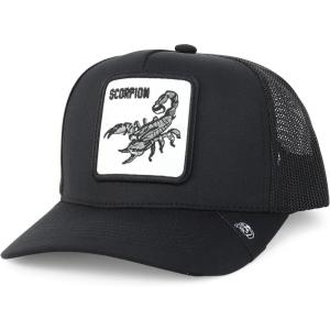 imageTrendy Apparel Shop 5 Panel Animal Design Square Embroidered Trucker CapBlack Black 1
